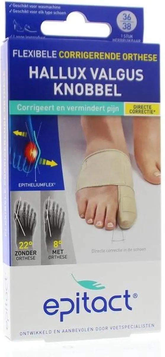 Epitact Hallux Valgus Orthese Maat 36/38 - 1 Stuk - afbeelding 6 van 6