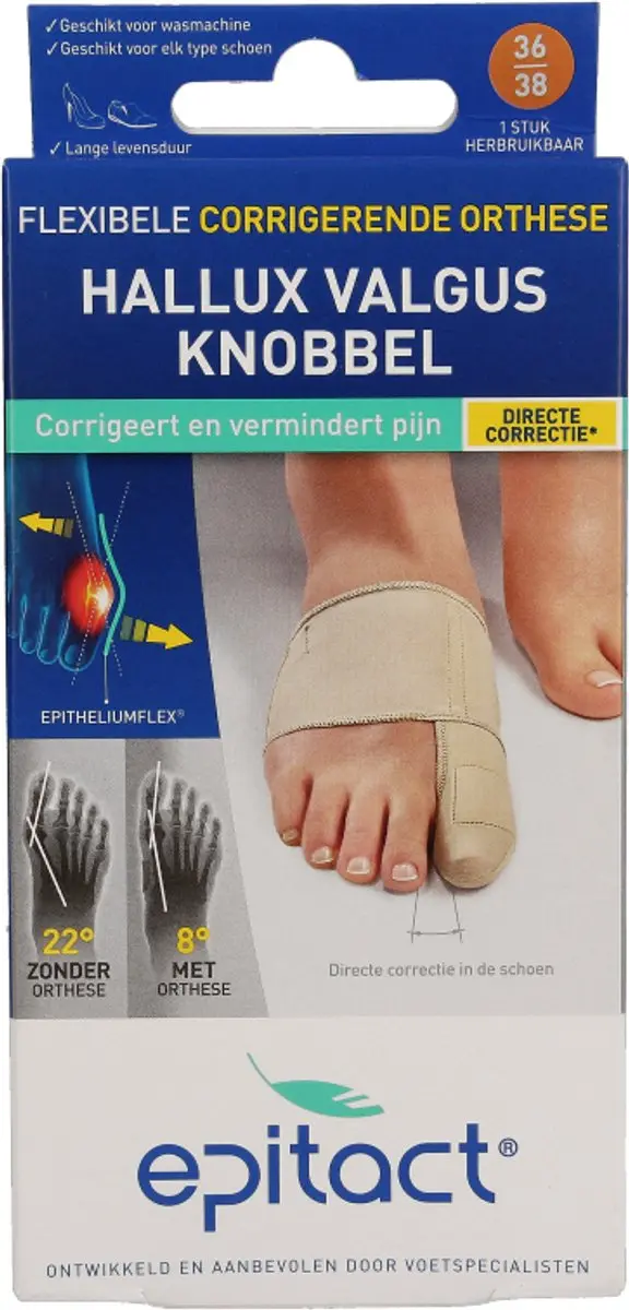 Epitact Hallux Valgus Orthese Maat 36/38 - 1 Stuk