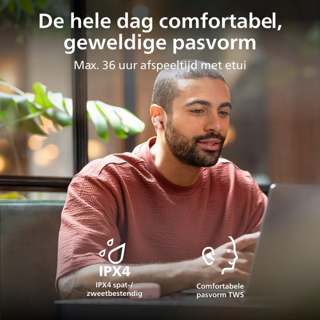 Philips TAT2100 True Wireless Oordopjes - Roze