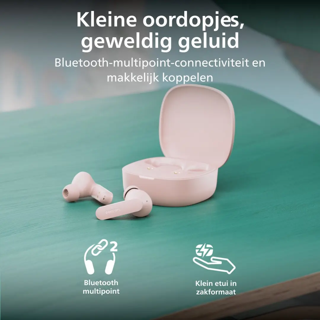 Philips TAT2100 True Wireless Oordopjes - Roze