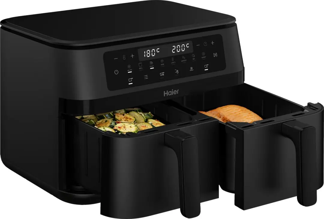 Haier Airfryer XXL AF3AD 011 - 11L Dual Zone - 3000W - 8in1 - Zwart