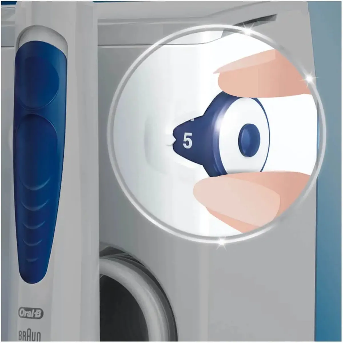 Oral-B Oxyjet Health Center Advanced 841396 Monddouche - 600ml - 5 standen - Wit/blauw - afbeelding 6 van 6