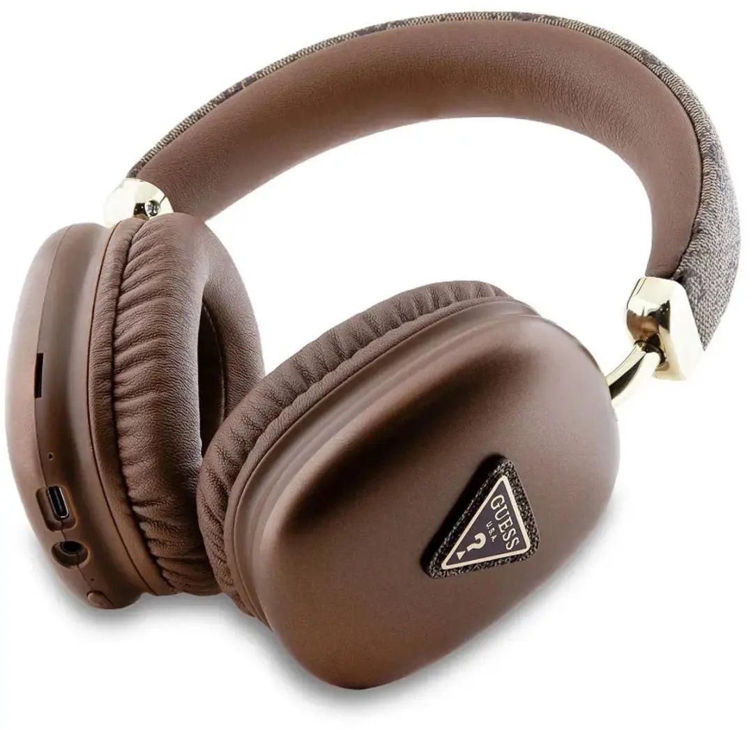GUESS BHK1P 4G Triangle Bluetooth Koptelefoon - Bruin