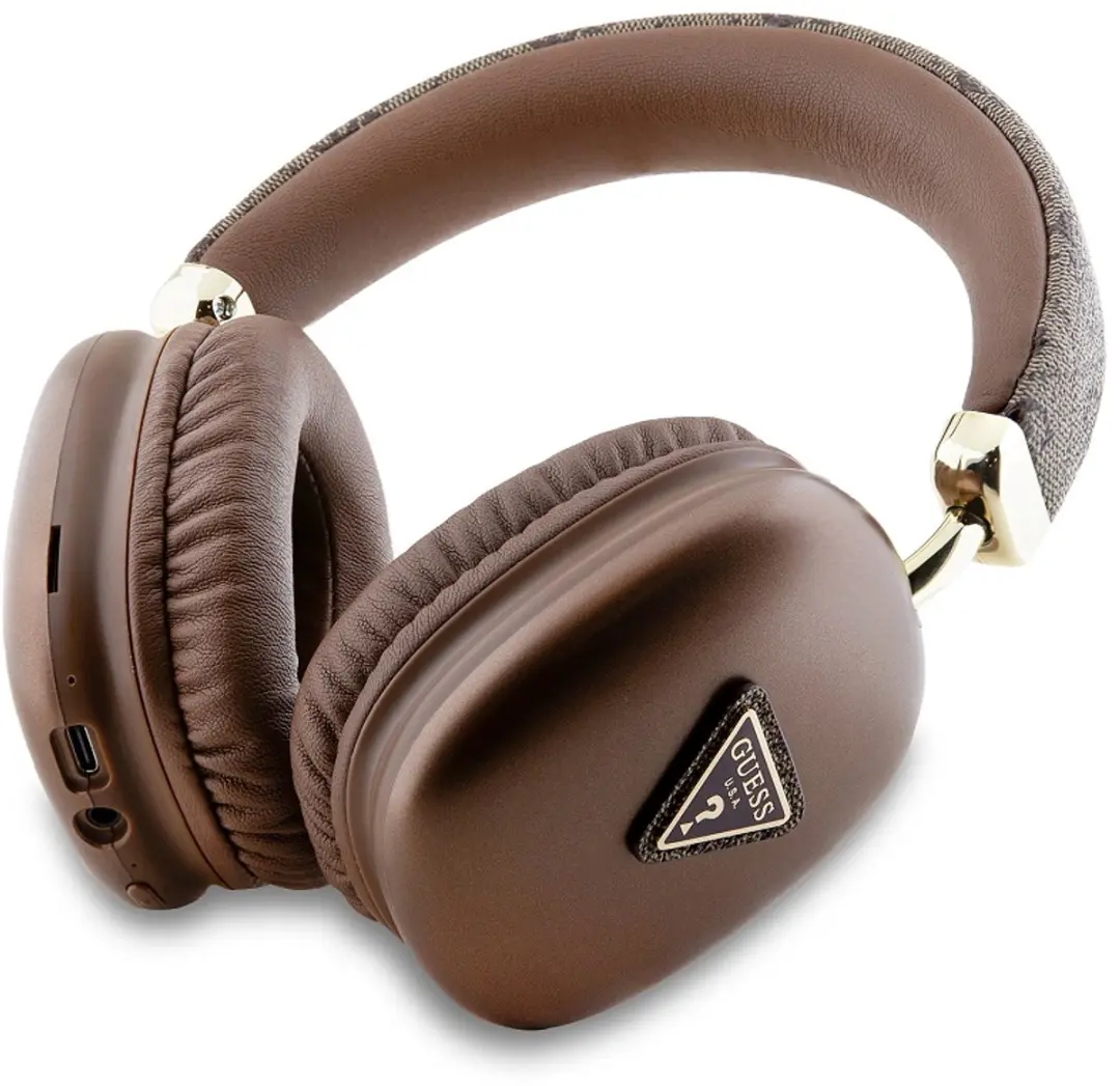 GUESS BHK1P 4G Triangle Bluetooth Koptelefoon - Bruin