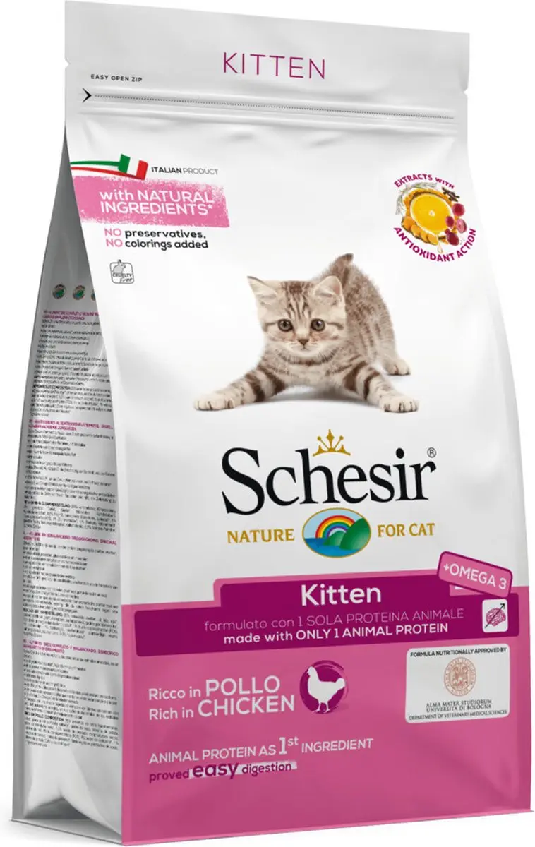 Schesir Kattenvoer Dry Kitten - 8x400g