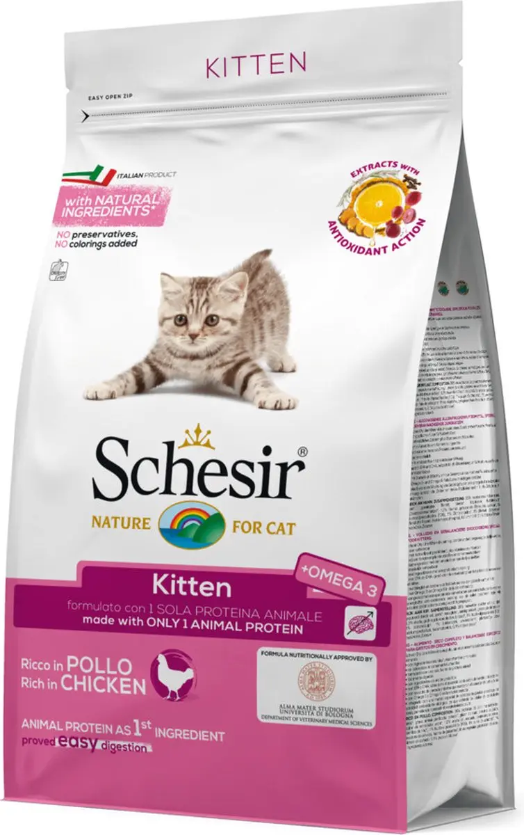 Schesir Kattenvoer Dry Kitten - 8x400g