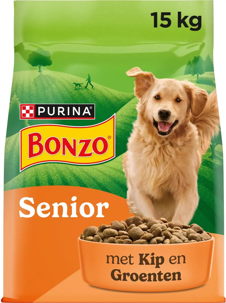 Bonzo Droog Senior Hondenvoer 15kg