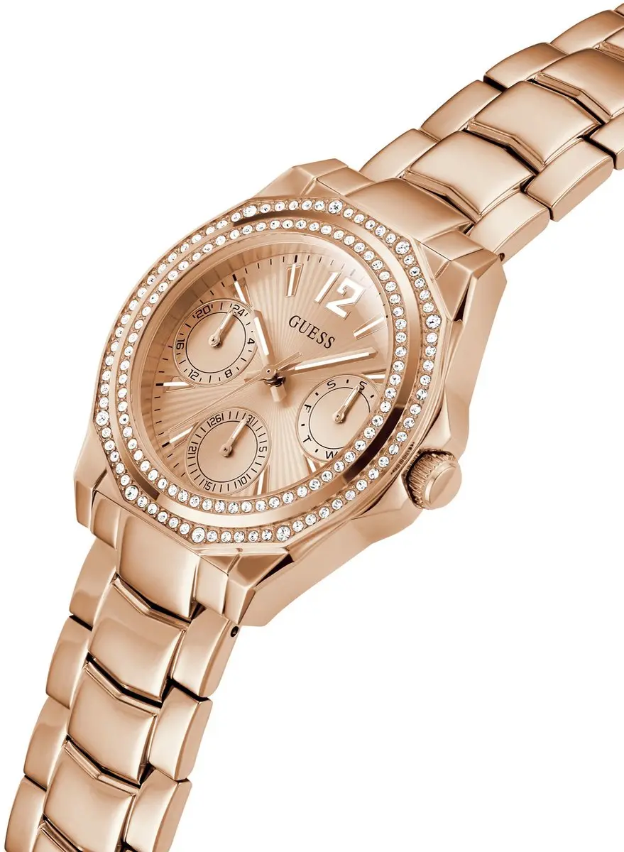 Guess Ritzy Quartz Analoog Horloge - Rose Gold