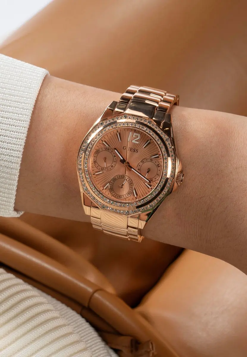 Guess Ritzy Quartz Analoog Horloge - Rose Gold