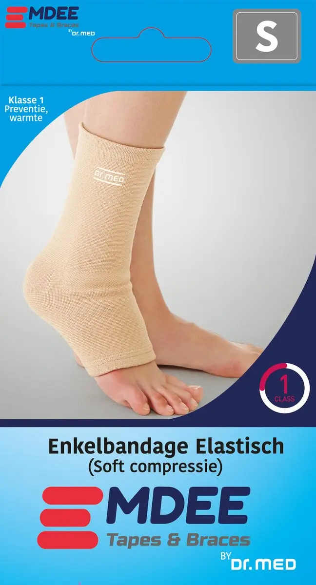 Emdee Enkelbandage Elastisch Soft Compressie S