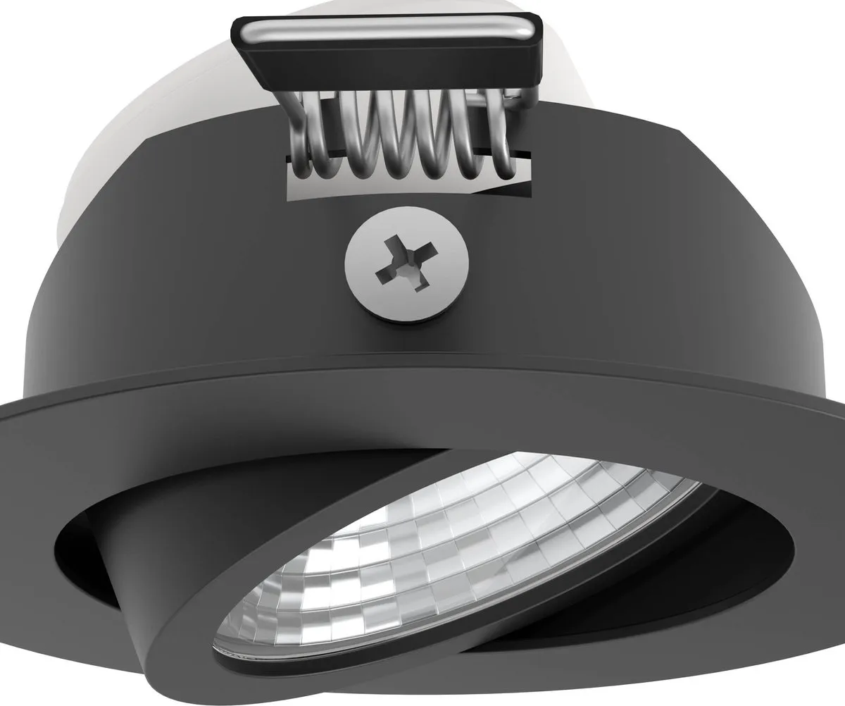 Eglo Saliceto Inbouwspot LED Ø8.8cm Zwart - Set van 3