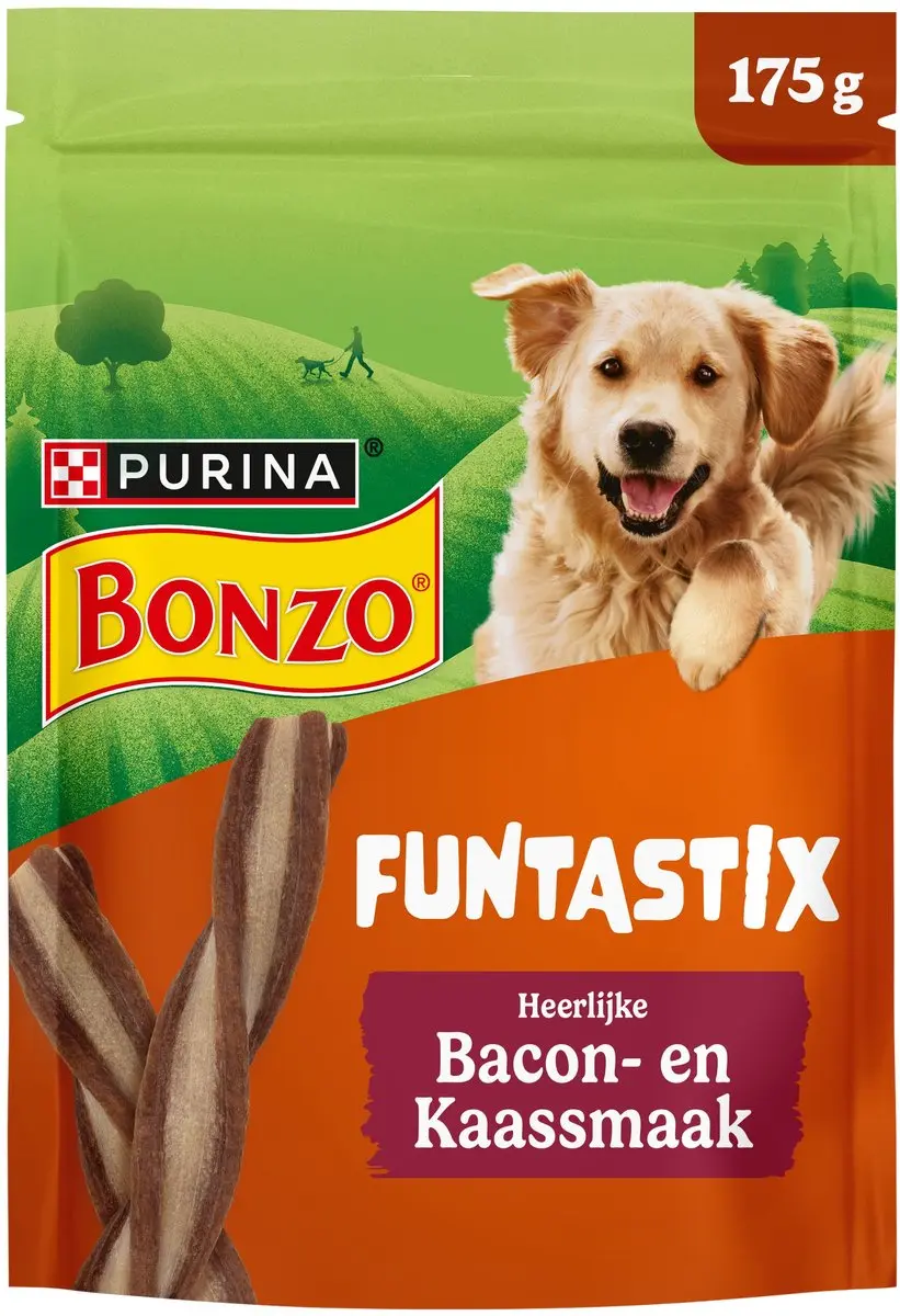 Bonzo Funtastix Hondensnacks Bacon & Kaas - 6x175g