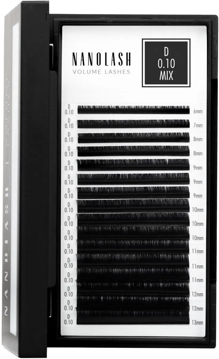 Nanolash Volume Lashes Nepwimpers 0.10D - Multicolor