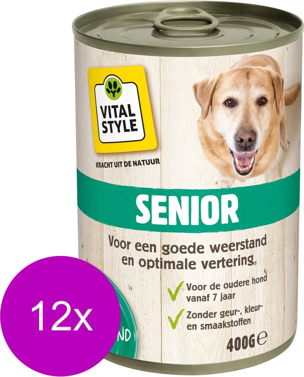 Vitastyle Blik Vitaal Vlees Senior Hondenvoer