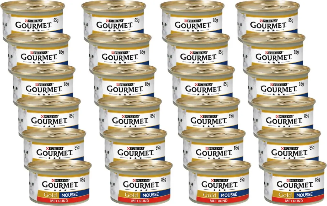 Gourmet Gold Mousse Kattenvoer Rund - 24x85g