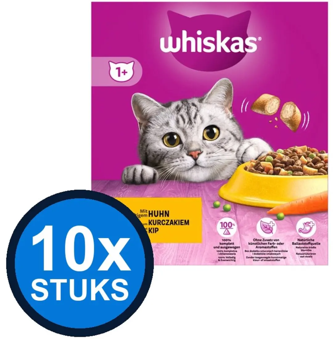 Whiskas 1+ Droog Kattenvoer Kip 800g