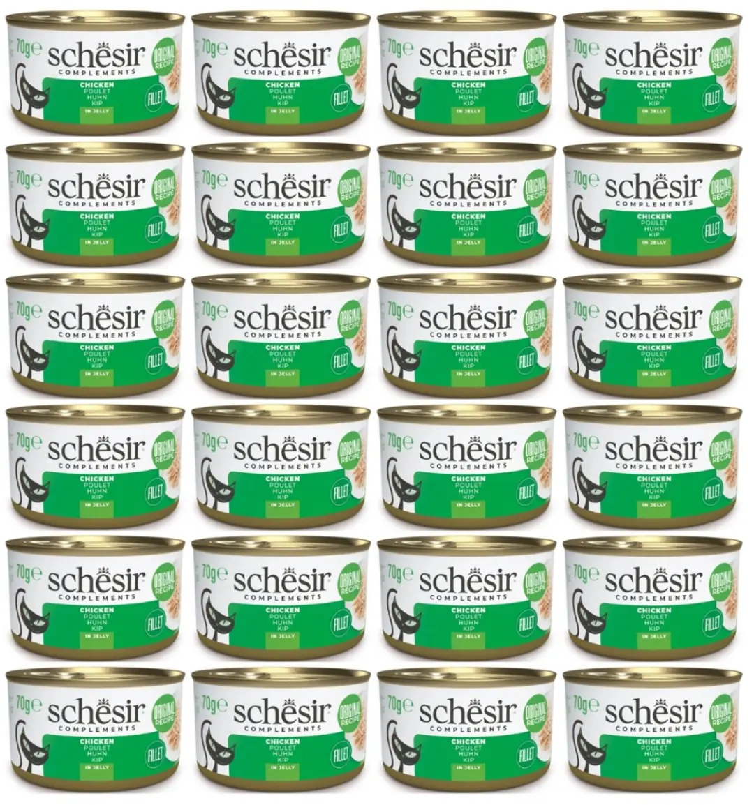 Schesir Adult Katten Natvoer Filet Kip In Gelei - 24 Stuks