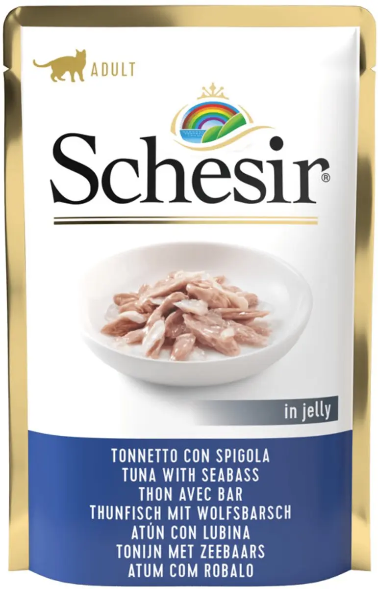 Schesir Kattenvoer Tonijn & Zeebaars in Gelei - 12x85g