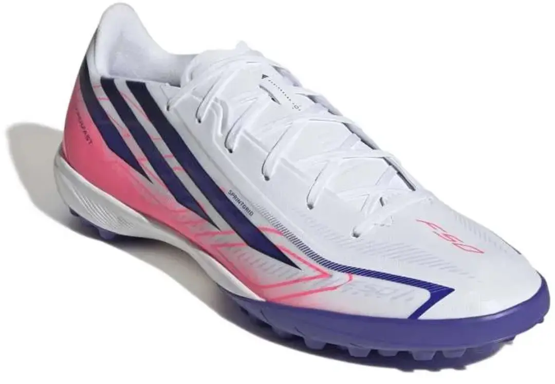 Adidas F50 Hyperfast League TF Voetbalschoenen 43 1/3 - Ftwr White/Solar Purple
