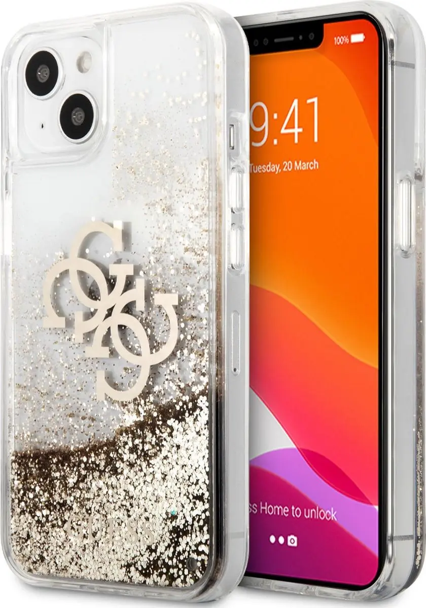 GUESS Liquid Glitters iPhone 13 Mini Hoesje