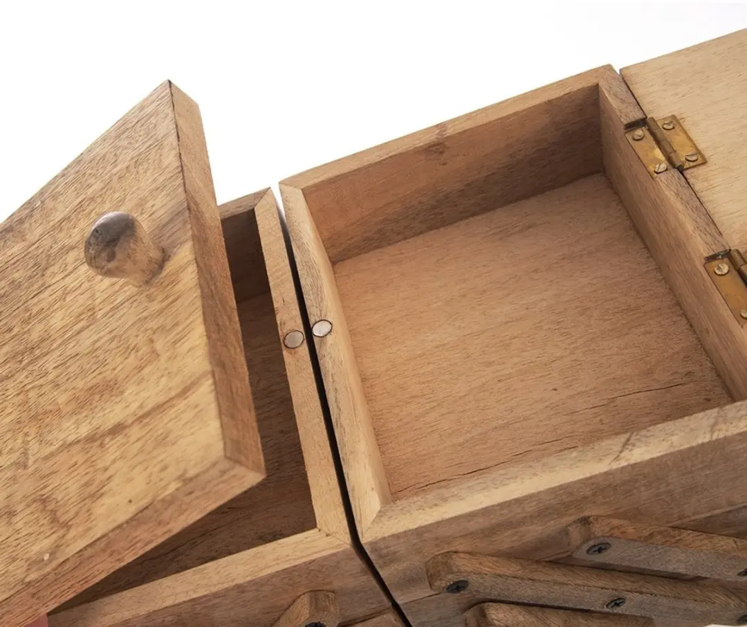Orion Mango Houten Naaikist - 30,5x71x18cm - Natuurlijk