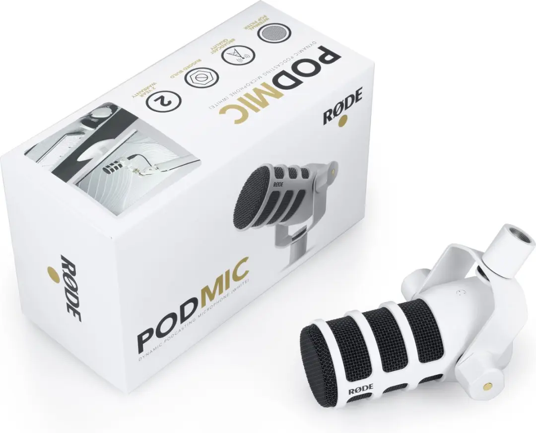 RØDE PodMic Wit - Dynamische Microfoon REC0016732-000 - afbeelding 6 van 6