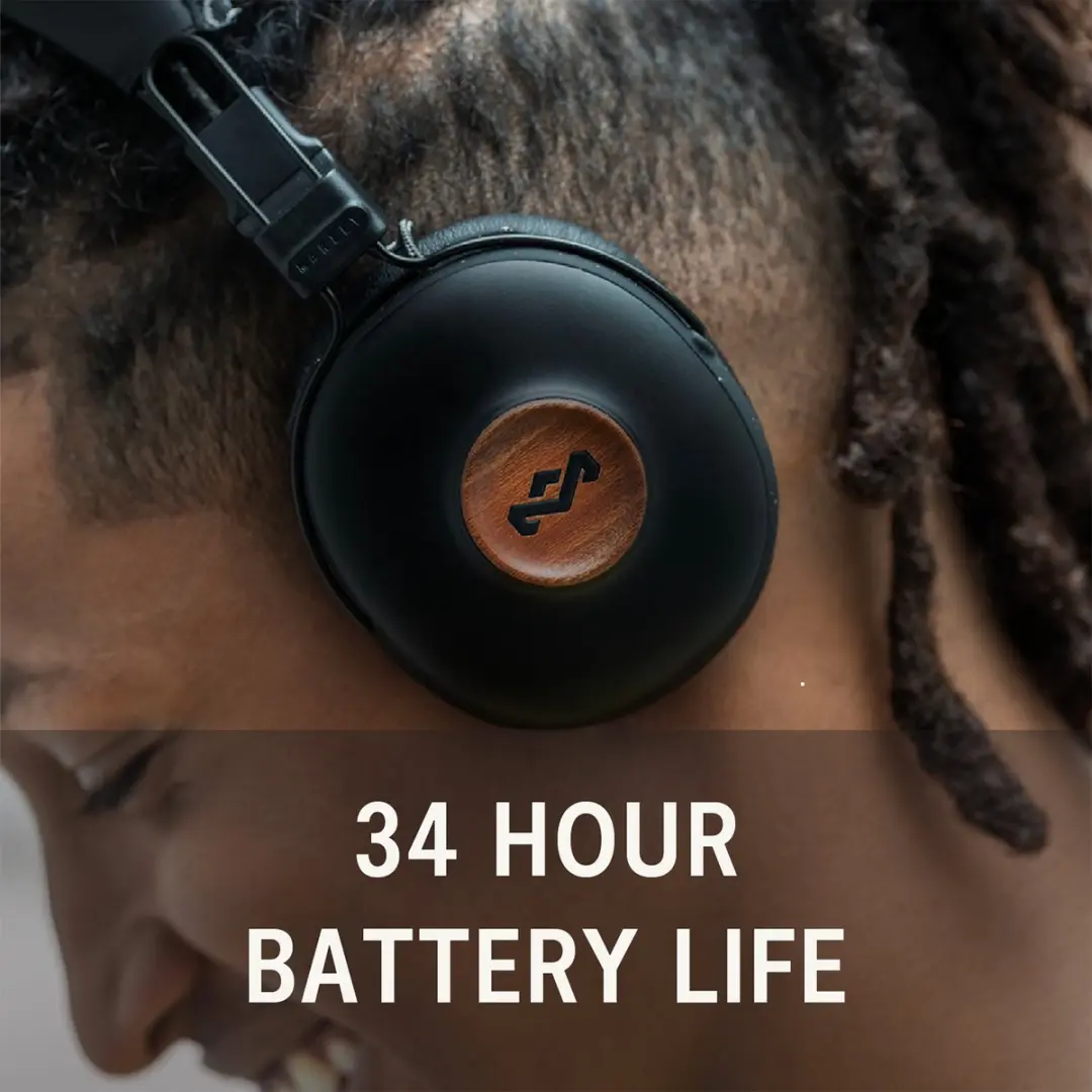 House of Marley Positive Vibration Frequency EM-JH143-SB Bluetooth Koptelefoon - 34 uur - Zwart