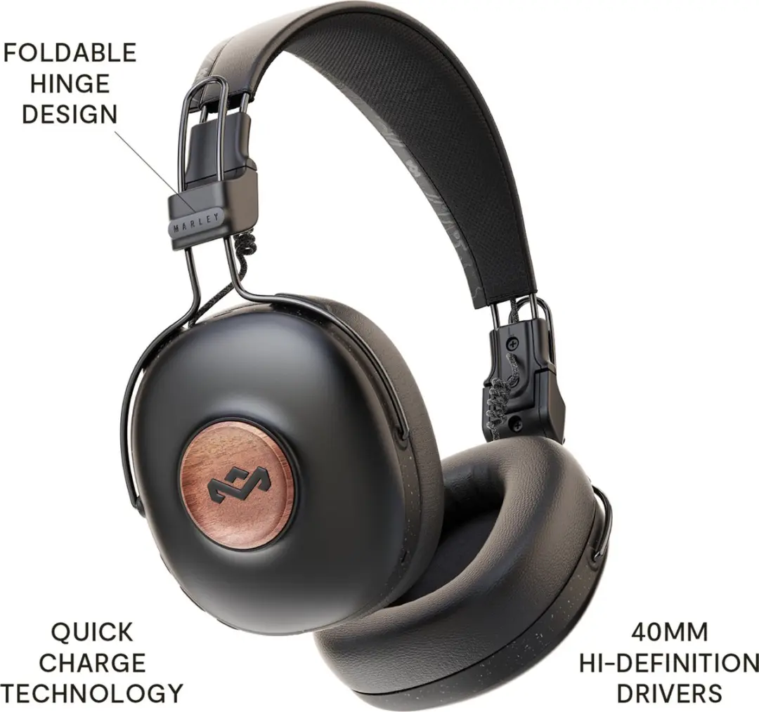 House of Marley Positive Vibration Frequency EM-JH143-SB Bluetooth Koptelefoon - 34 uur - Zwart