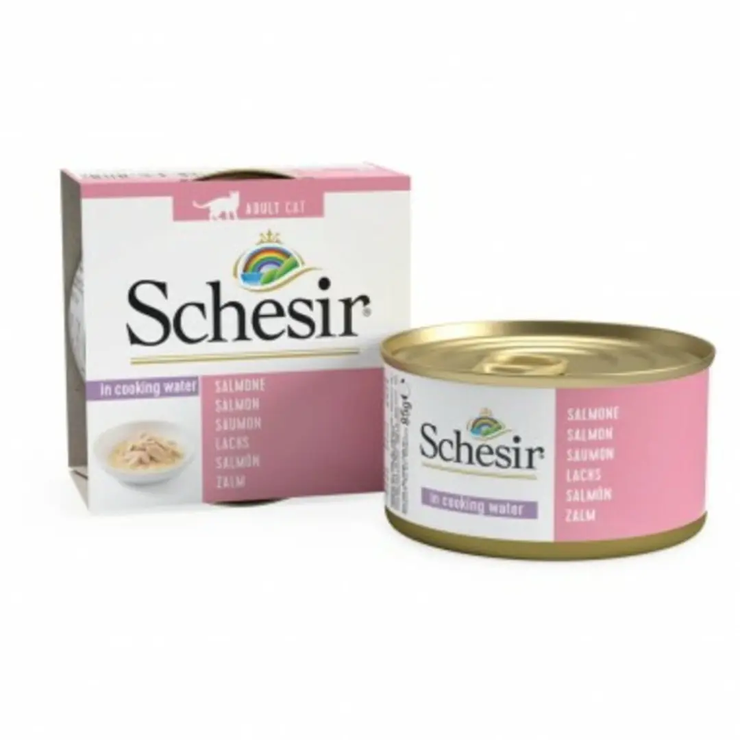 Schesir Kattenvoer Gekookte Zalm - 12x85g