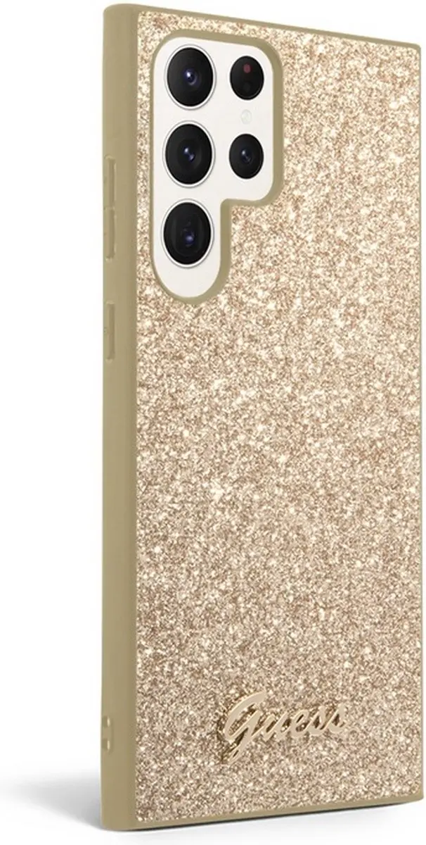 GUESS Glitter Back Case Samsung Galaxy S24 Ultra Goud - GUHCS24LHGGSHD