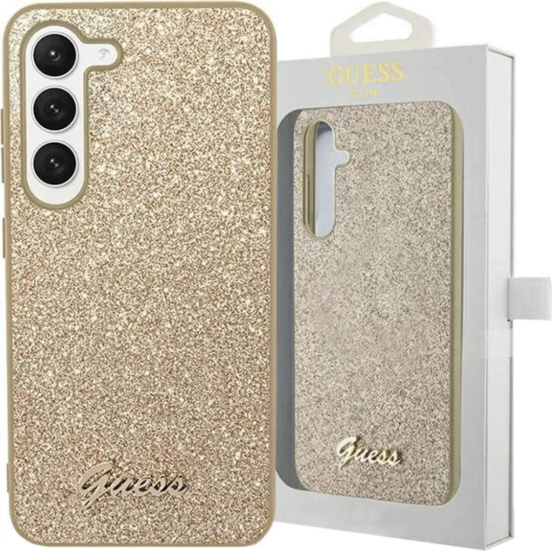 GUESS Glitter Back Case Samsung Galaxy S24 Ultra Goud - GUHCS24LHGGSHD