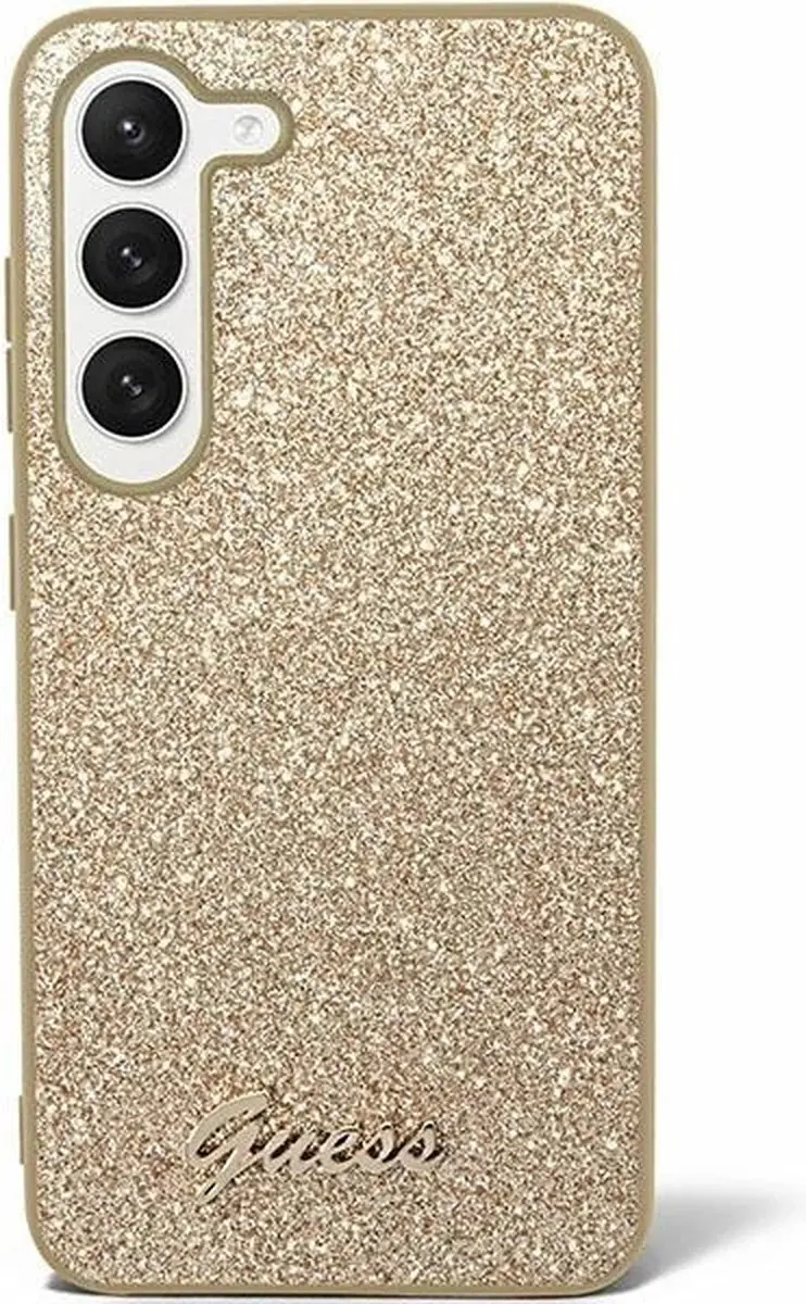 GUESS Glitter Back Case Samsung Galaxy S24 Ultra Goud - GUHCS24LHGGSHD