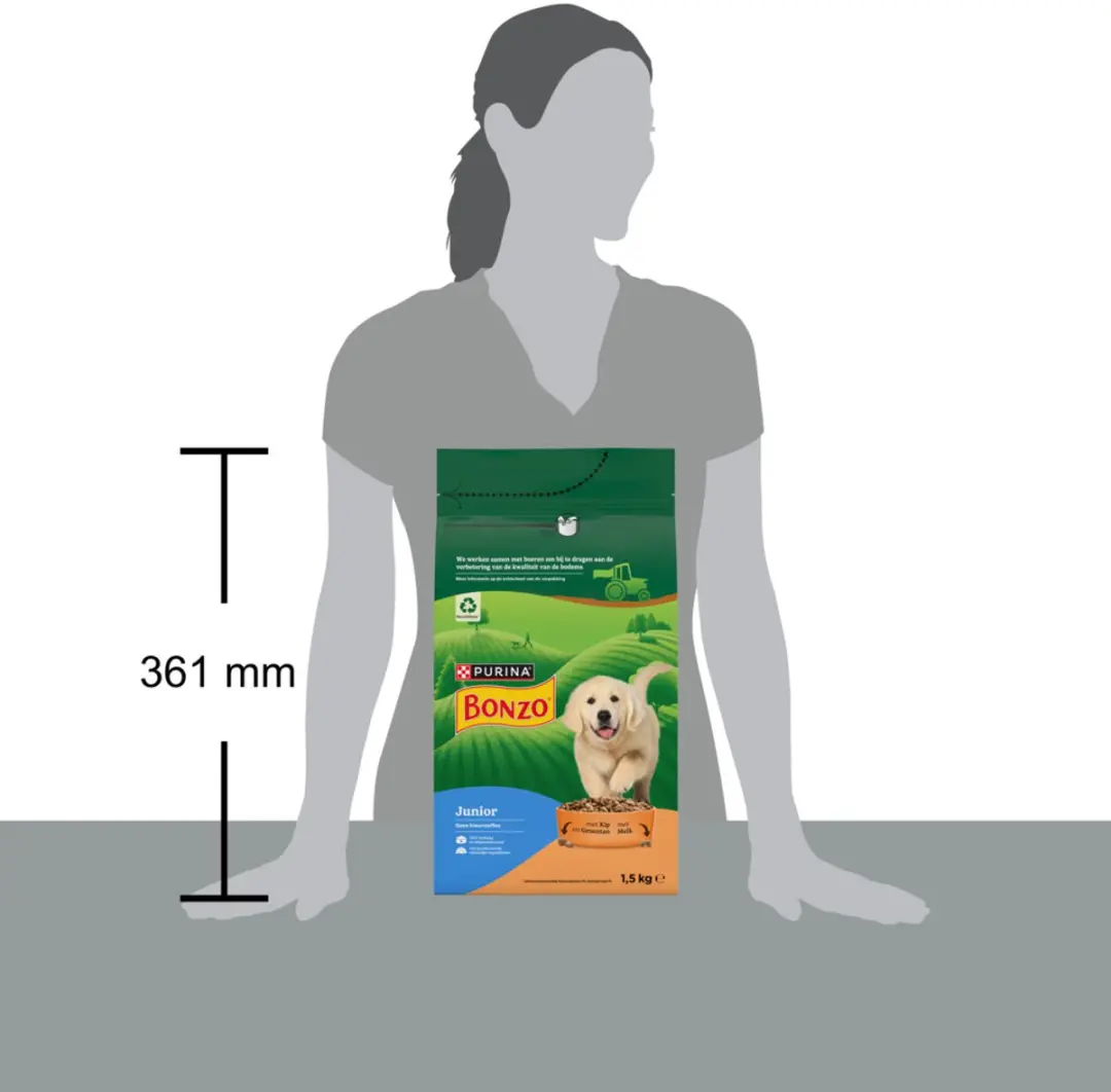 Bonzo Junior Hondenvoer Droog 2x1,5kg