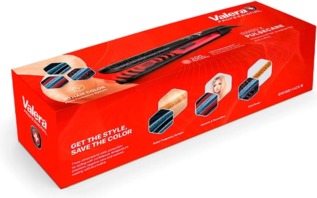 Valera Swiss'X 101.20/I Stijltang - Keramisch Toermalijn - 5 standen - Zwart