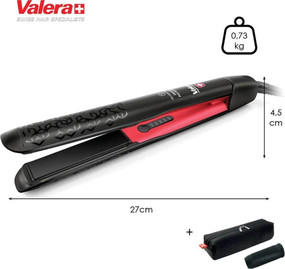Valera Swiss'X 101.20/I Stijltang - Keramisch Toermalijn - 5 standen - Zwart