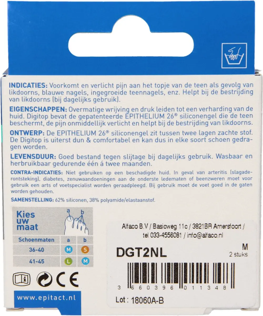 Epitact Digitops Siliconen Teenbeschermers M - 2 Stuks
