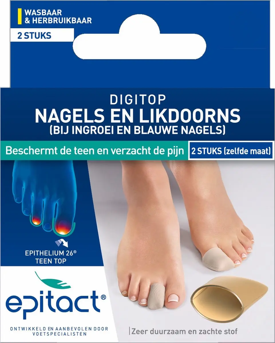 Epitact Digitops Siliconen Teenbeschermers M - 2 Stuks