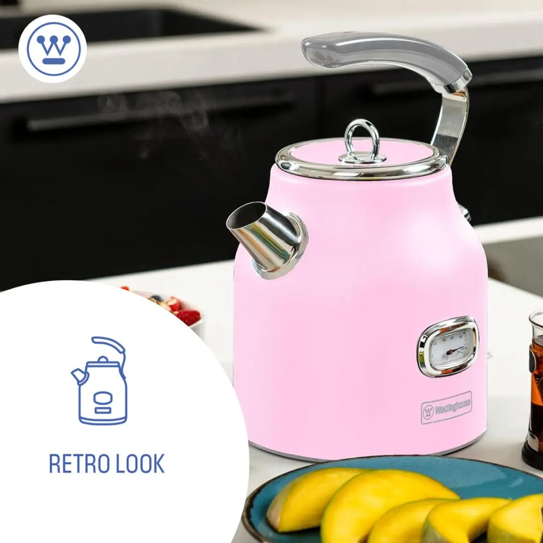 Westinghouse Retro Waterkoker WKWKH148PK 1,7L - 2200W - Roze