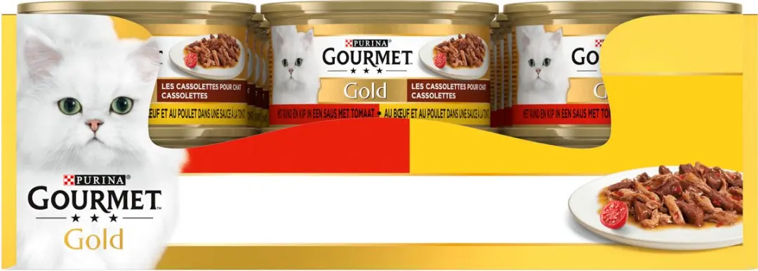 Gourmet Gold Cassolettes Natvoer Rund & Kip - 24x85g - afbeelding 6 van 6