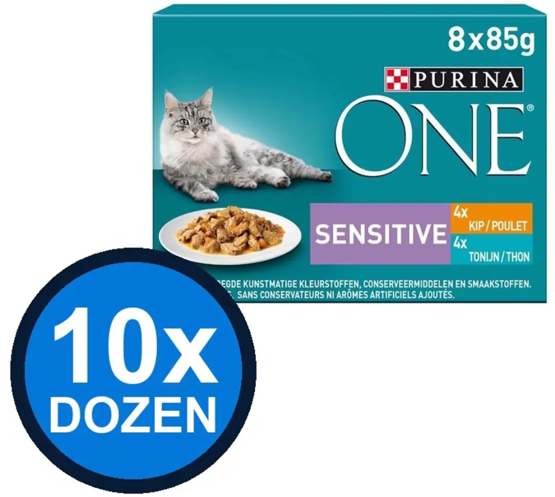 Purina ONE Sensitive Kattenvoer Natvoer 680g
