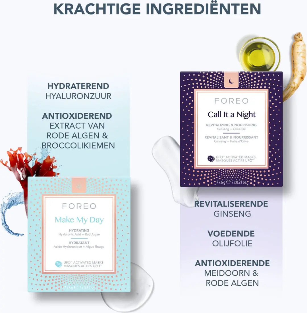 FOREO UFO 3 Fuchsia - 14 Maskers + Nachtmasker 15ml - afbeelding 6 van 6