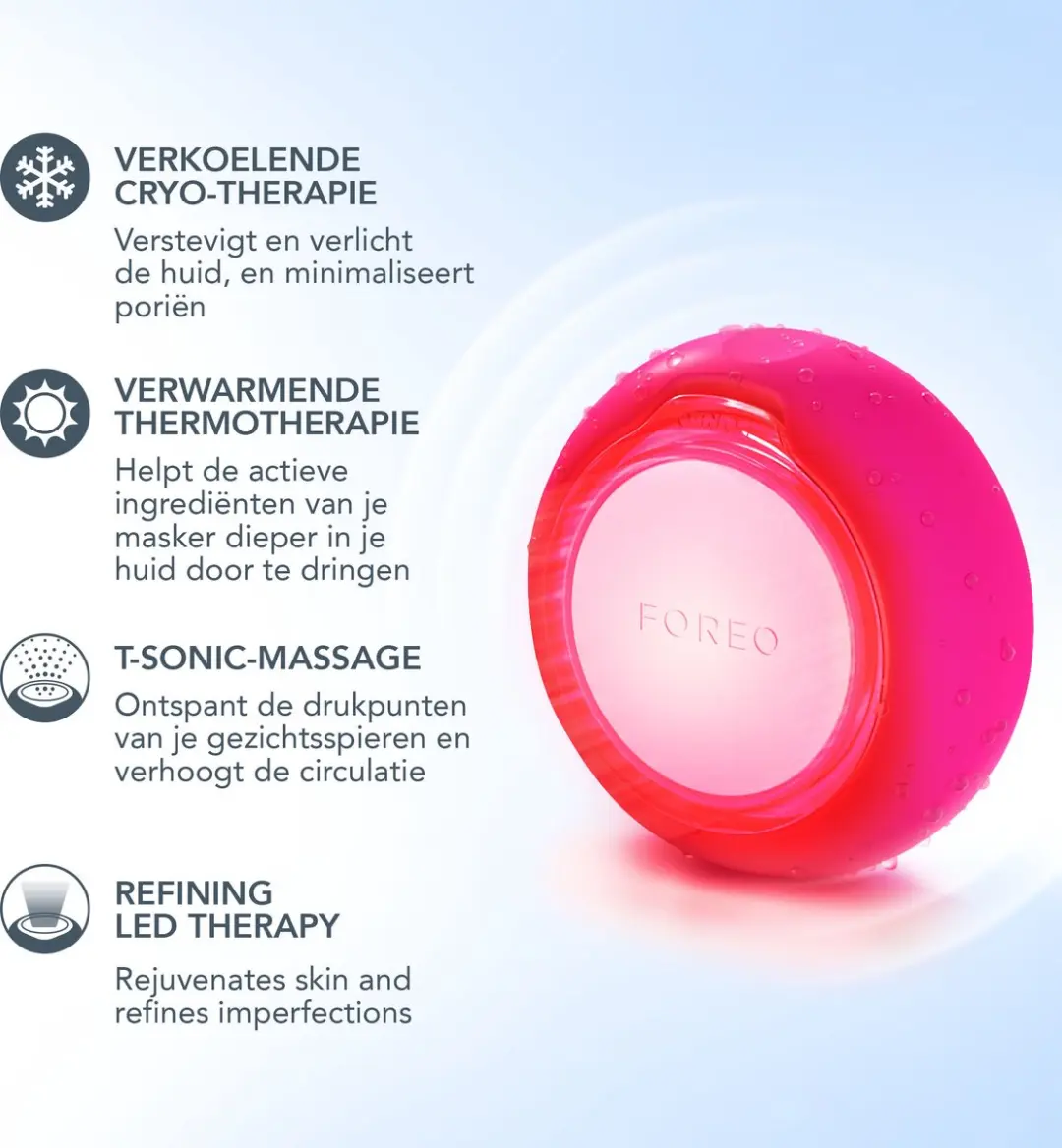 FOREO UFO 3 Fuchsia - 14 Maskers + Nachtmasker 15ml
