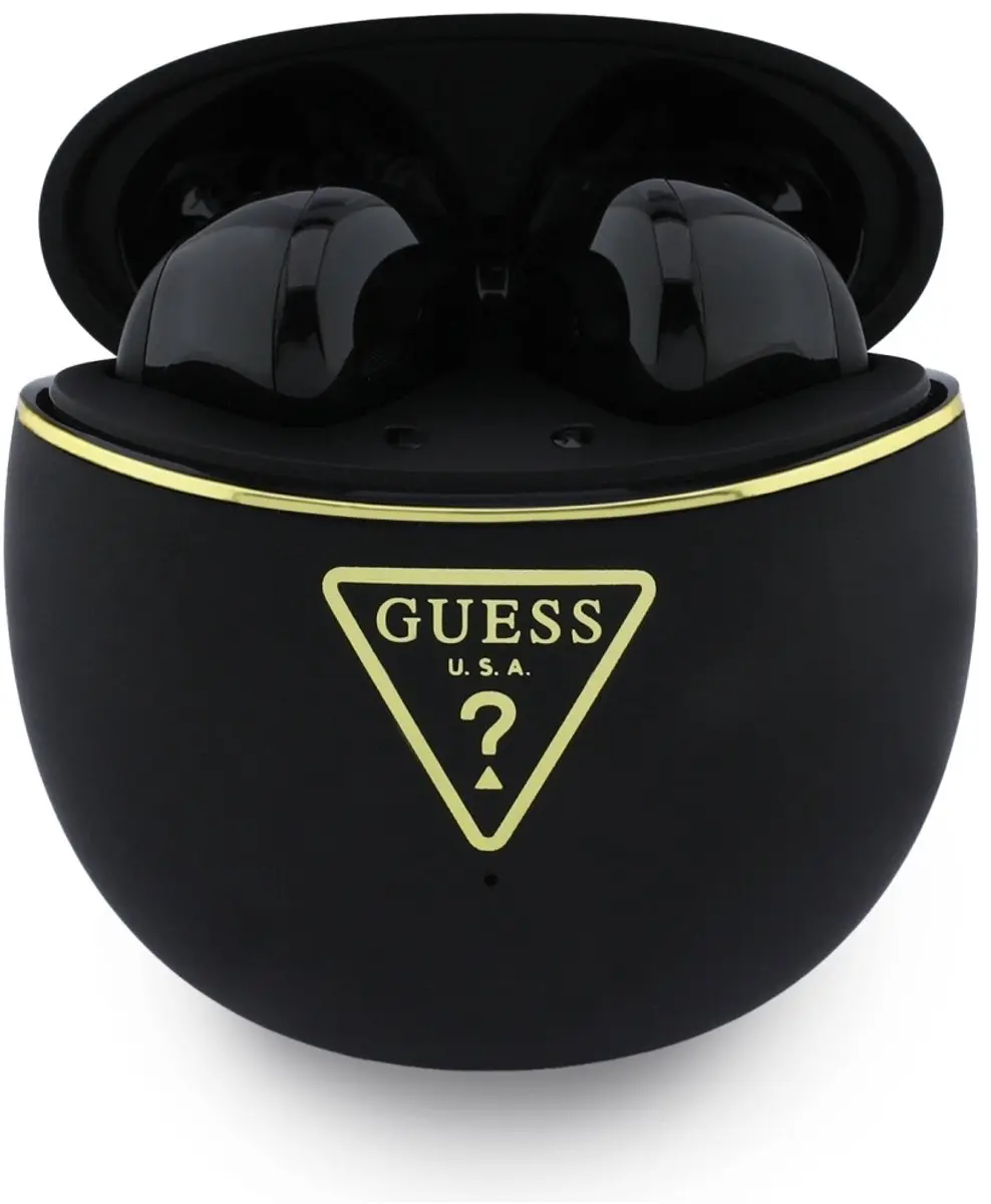 GUESS Gold Line Triangle TWS Hoofdtelefoons - Zwart