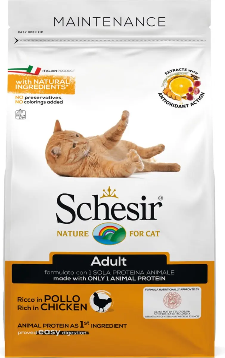 Schesir Adult Kip Maintenance Kattenvoer 400g