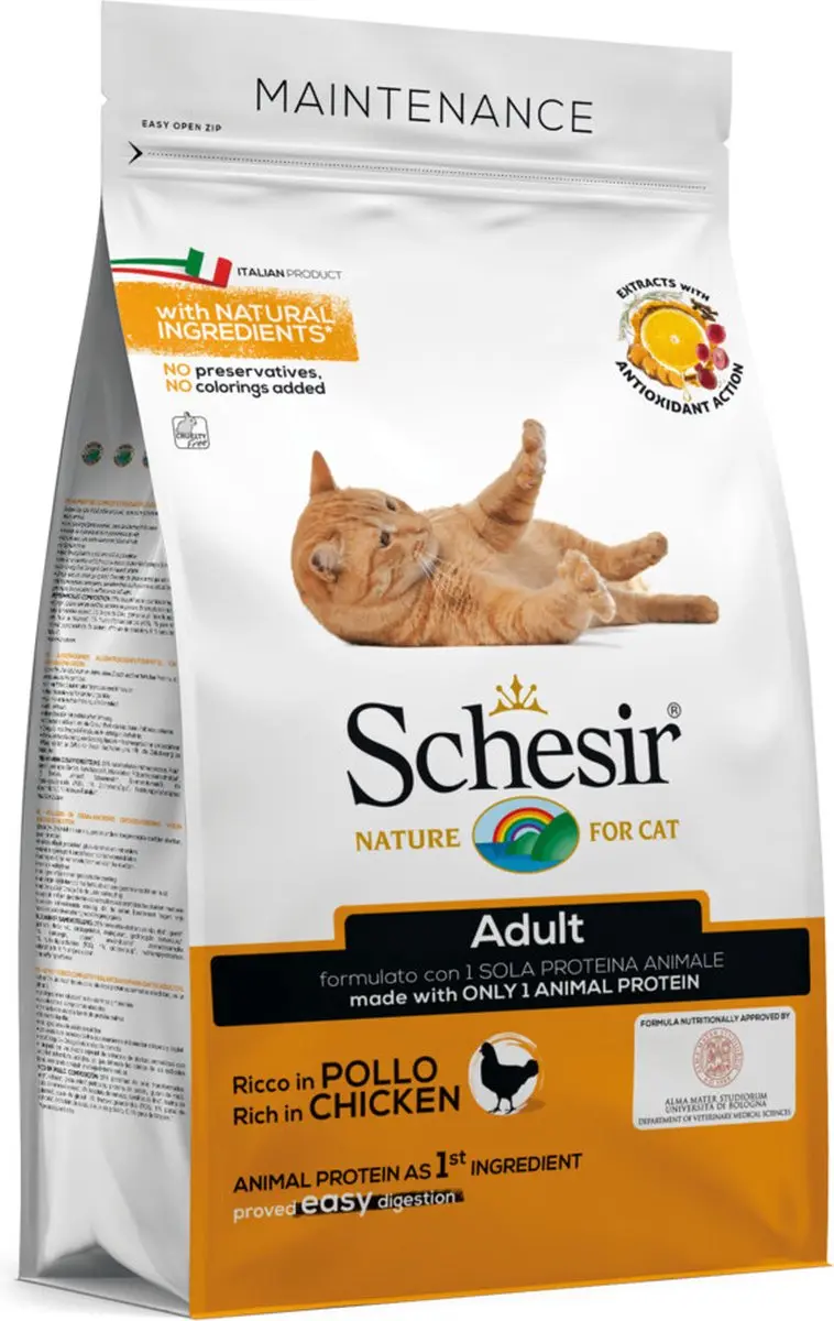 Schesir Adult Kip Maintenance Kattenvoer 400g