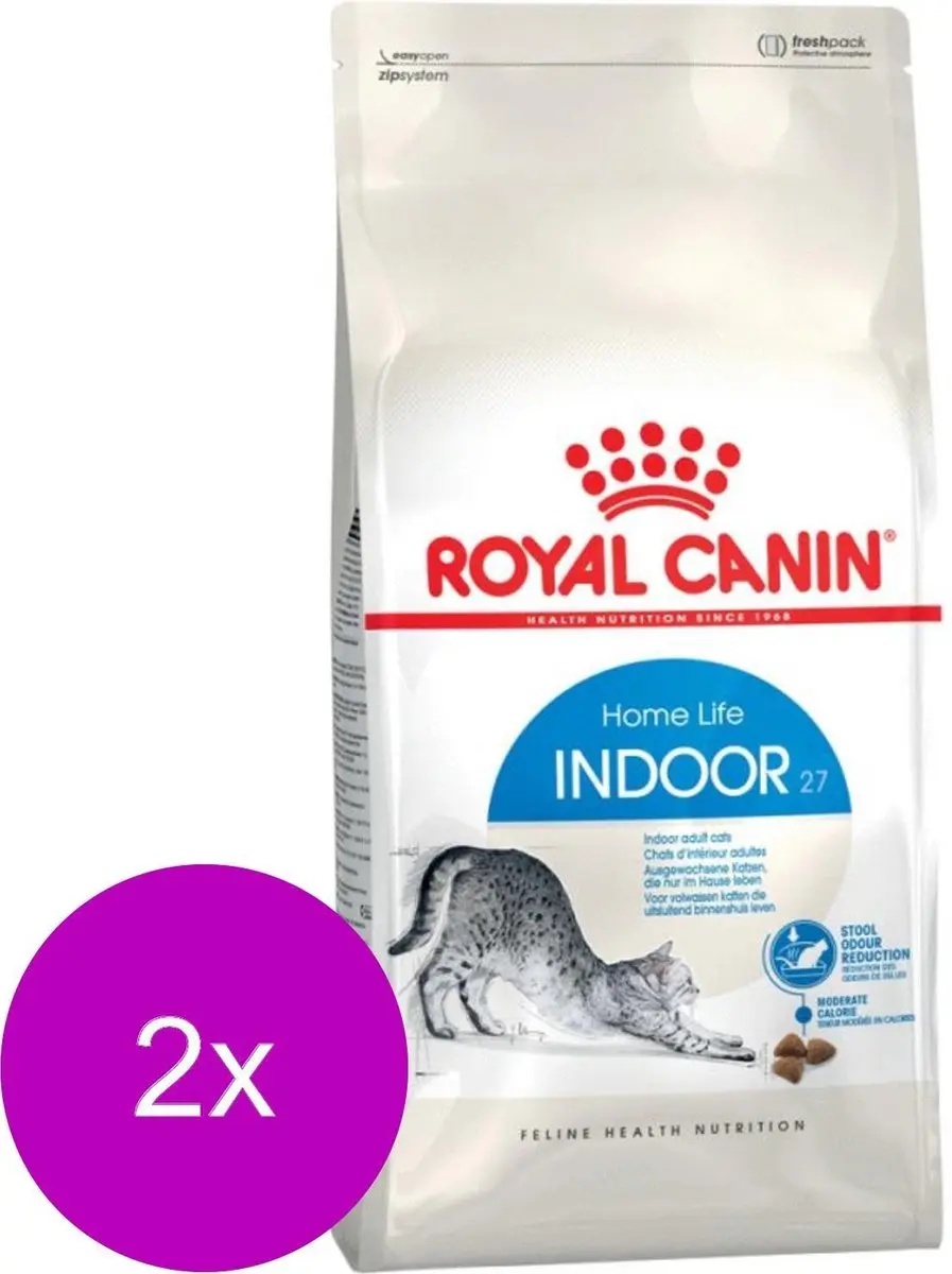 Royal Canin Indoor 27 Kattenvoer - 2x4kg