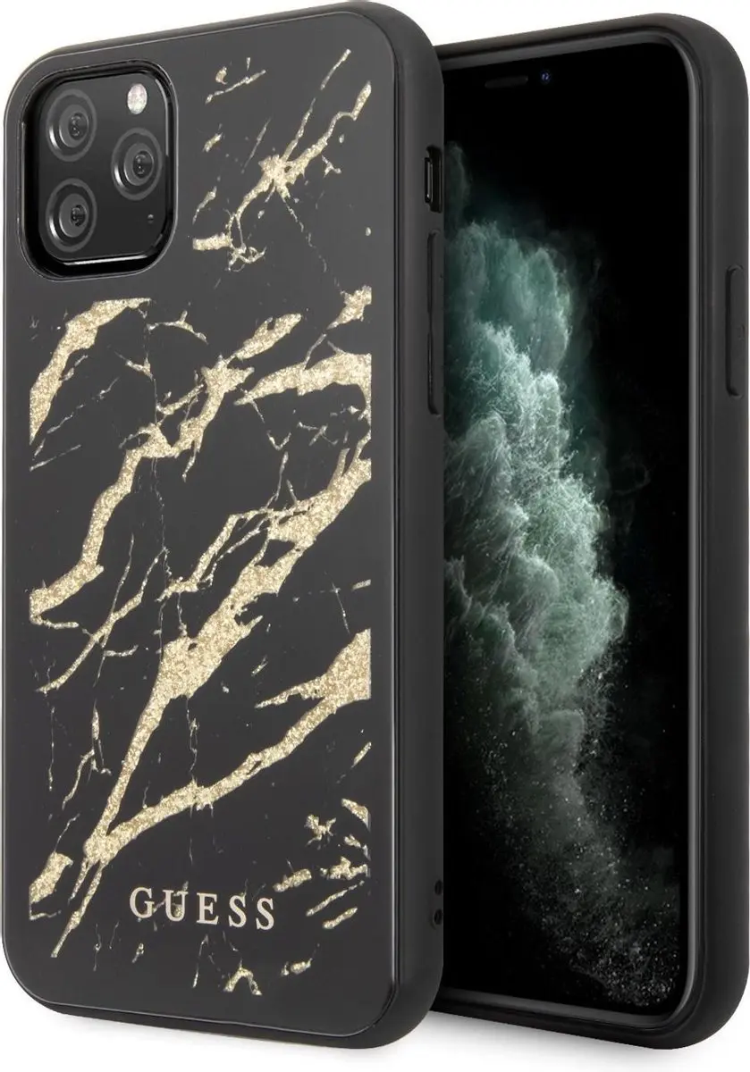 Guess Backcover iPhone 11 Pro - Zwart/Goud