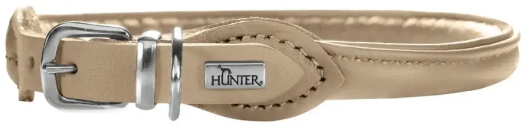 Hunter Hondenhalsband Round & Soft Elk Petit Beige