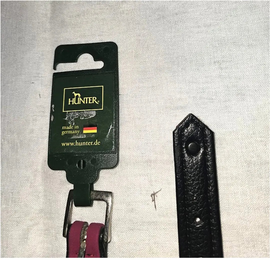 Hunter Halsband & Leiband 110cm x 18mm - Veggie Leather - XS