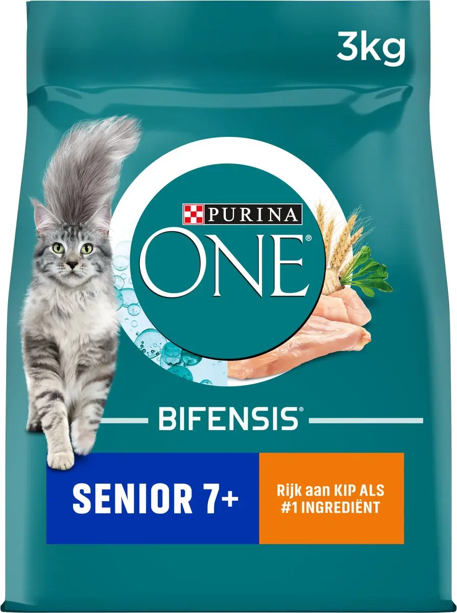 Purina ONE Senior Kattenvoer Droogvoer Kip & Volkoren 3kg